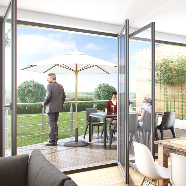 Rue du Geer – Oreye / Elevez votre horizon – vue depuis la terrasse