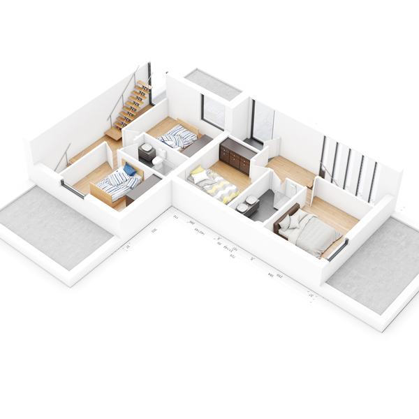 Rue du Geer – Oreye / 1er étage des maisons 3-4-5-6-7-8