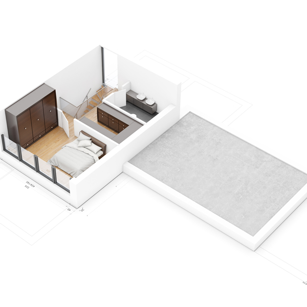 Rue du Geer – Oreye / 2eme étage des maisons 3-4-5-6-7-8